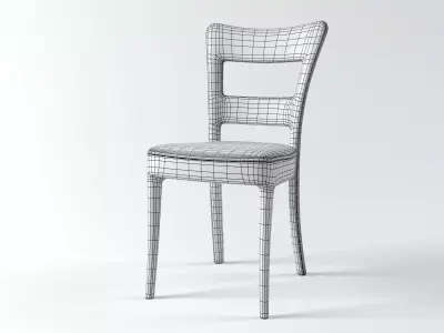 Sheryl orange dining chairs 3D model
