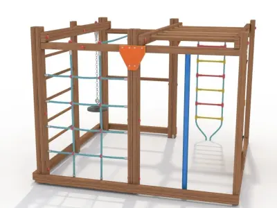 Climbing Frame Children Playground 3D model