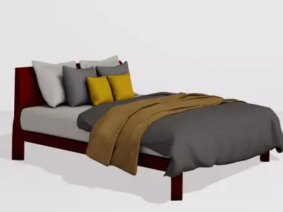 Noobist - Bed - cabighta Low-poly 3D model