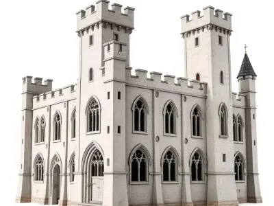 Medieval Stone Castle model pack Low-poly 3D model