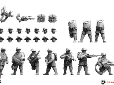 Feudal Guard - Militia 3D print model