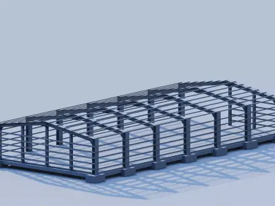 Structural engineering of Metal frame buildings 3D model