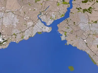 Istanbul City of Turkey Low-poly 3D model