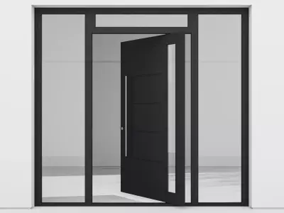 Aluminium door 155 3D model