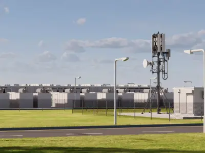 Data Center Area with Server 3D model