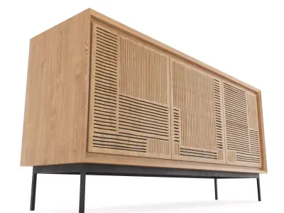 Console table Keenan 70 Credenza Wood 3D model purchase
