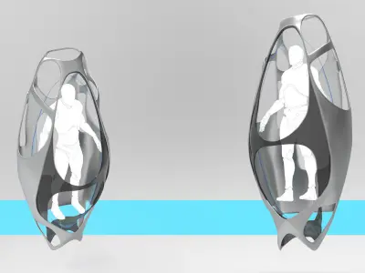 Futuristic Capsule  Sci-Fi 3D Model 3D model