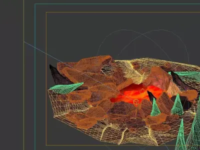 Game Model - Spray the lava hole 3D model