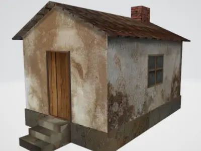 Small House Low-poly 3D model