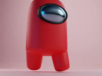 Among Us Red Character 3D model
