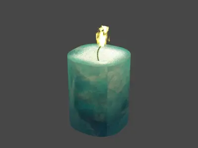 Blue Candel Free low-poly 3D model