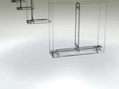Yellow guide barrier 17 pointing right 628-10 Low-poly 3D model