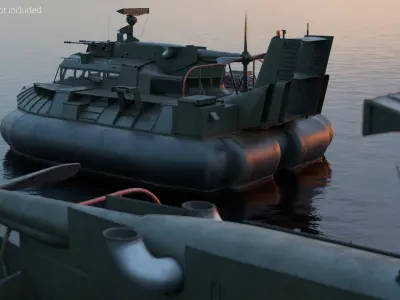 Military Air Cushion Patrol Hovercraft 