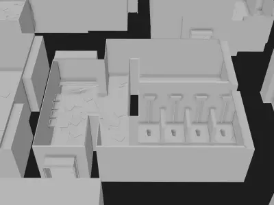  Soviet bunker kit Free low-poly 3D model