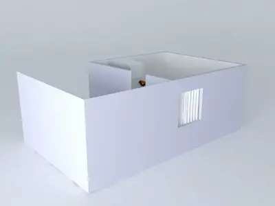 live house with bars on windows Free 3D model