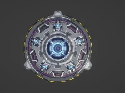 Highpoly capsule for laboratory large flask green bulb   3D model