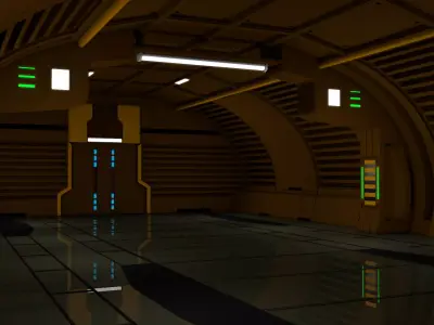 Sci Fi Interior 3D model 44