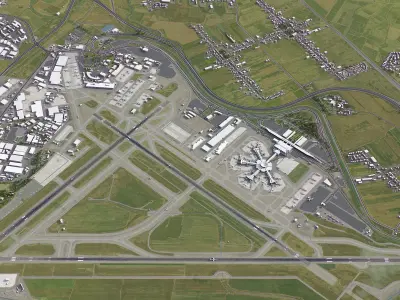 Tel Aviv - Ben Gurion Airport - TLV Low-poly 3D model