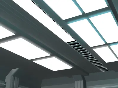 Sci Fi Lab Low-poly 3D model