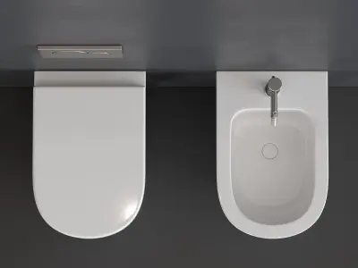 Ceramica Cielo Enjoy bidet and toilet 3D model