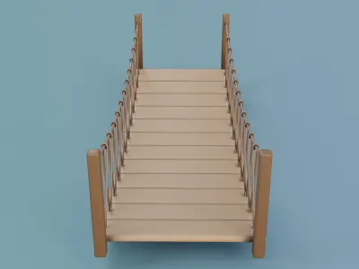 Cartoon Bridge 9 3D model