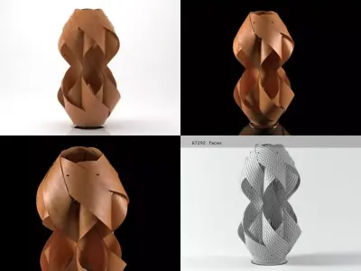 Anfora M lamp made of paper 3D model
