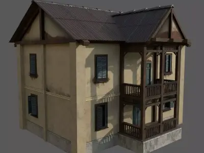 House Exterior Interior Low-poly 3D model