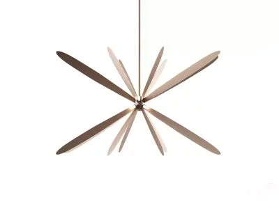 Starburst-Style Metallic Pendant Light 3D model