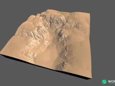 Canyon Cliff 02 3D model