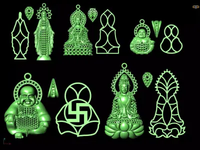 PENDANTS BUDDHA 3D print model
