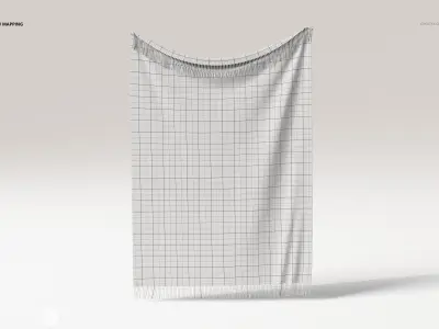 Fringed Tapestry Blanket 3D Model 3D model