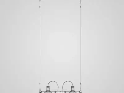 Hanging Halogen Lamps 14 3D model