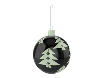 Green Ornament Hooks Low-poly 3D model