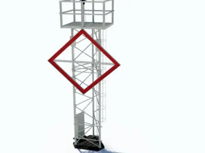 Seamark with light 3D model