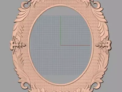 Photo frame 3D relief models STL Files used for CNC Router E605 3D model