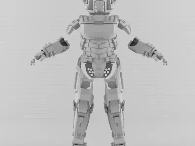 Armor Helmet Low poly 3D model game Low-poly 3D model