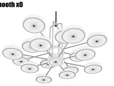 modern chandelier hanging lamp 3D model