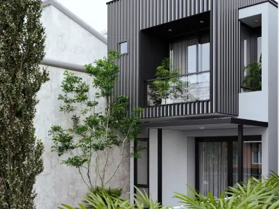 Container House Front Facade 3D model