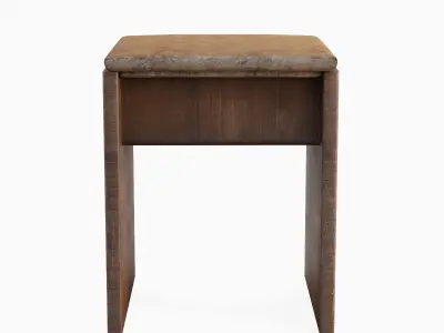 Wooden Stool A 01  Low-poly 3D model