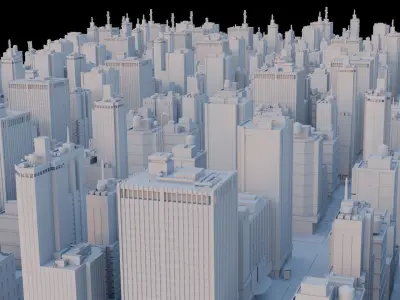 Procedural City 3D model