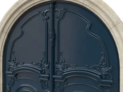 Entrance classic door 36 3D model