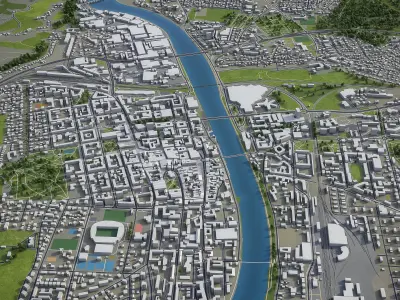 Maribor  Low-poly 3D model