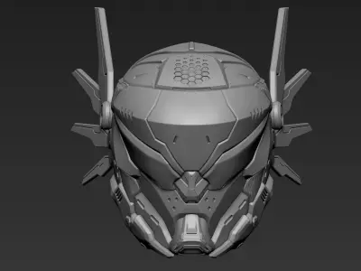 3d Printable Sci-Fi Head 3D model