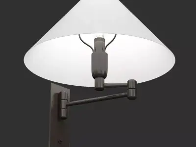 Ahmosis wall lamp with shade 3D model