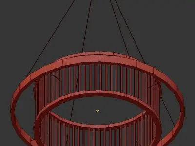 SVANA olympia pendant light - gold 3D model
