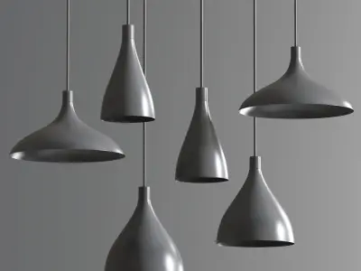 Swell 8 - Light Cone Bell Pendant 3D model