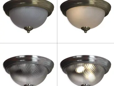 Ceiling lamps Aqua A9370PL-2AB and A9370PL-2SS  3D model