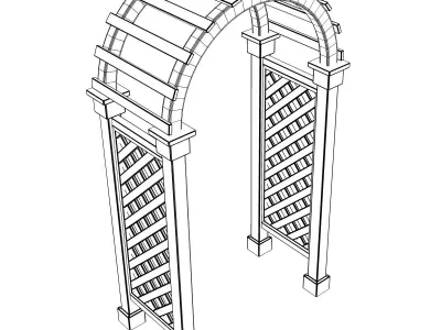 Arbor Trellis Style 3 3D model