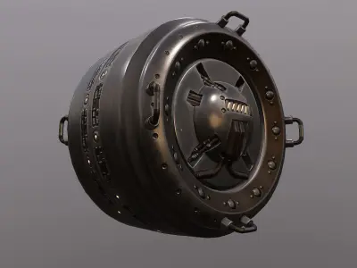 AI Control Module Basic Version Low-poly 3D model