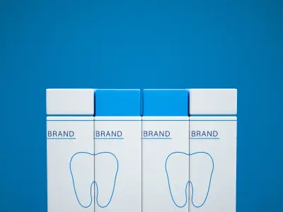 Brand packaging design Toothbrush Toothpaste 3D model